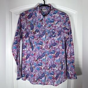 Ariat Woman’s western Vibrant Paisley Button Down Shirt
